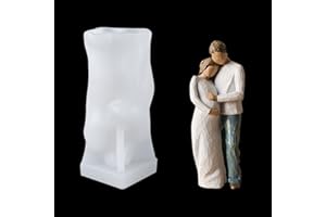 HyzaPhix Stampo Candele Stampi Silicone Abbraccio Statua Stampini Resina Epossidica Famiglia Figurina Silicone Candle Mold per Fragranza Candela Fai Da Te, Decorazioni per La Casa (Home)