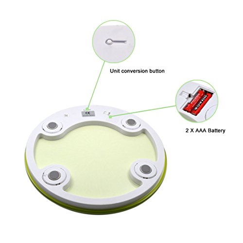 Fettwaage, Stoga Precision Mini Digital Portable Körpergewicht Skala mit Step-on-Technologie - 2