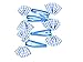 Gingham Hair Clips Bobbles Ponios Bow Bendies Grips Elastics Pretty School (Clips/Sleepies, Blue)