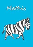 Image de Malbuch / Notizbuch / Tagebuch - Mathis: Zebra, A4, blanko