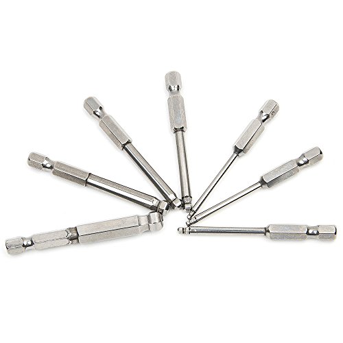Fortag 7 teilig 65mm 1/4 Zoll S2 Stahl Kugelkopf Sechskant Schraubendreher Set Bits Torx Kopf Bohrer Magnetic Handwerkzeuge Schraubenzieher Kit - 3