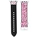 Produktbild SIXCUP Uhrenarmband Lederarmband Ersatzband Weihnachts Christmas Silicone silikonhaut Strap Band Ersatz Deluxe Leder Denim Armband Watch Strap Für Apple Watch Serie 1/2/3/4 38/40mm (Rosa)