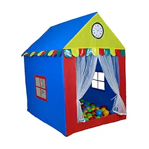 Little Jumps Hut Kids Tent House for Girls Boys Kids Play Tent Toy House with Balls Age up to 10 Years [Inside!! 25 Colorful Balls for Kids] (Carnival Play House Tent)