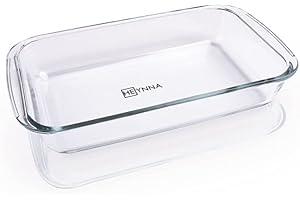‎HEYNNA Heynna® Naczynie do zapiekania, 1,6 l, odporne na wysoką temperaturę, szkło borokrzemowe, lasagne, tiramisu, mycie w zmywarce, odpowiednie do kuchenki mikrofalowej