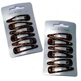 6 Tort Plastic Hair Slides IN4308