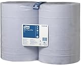 Tork papel de secado industrial de tres capas, suave, resistente y absorbente ofrece un secado eficaz que genera menos residuos. El rollo ahorra tiempo de recambio por la gran capacidad