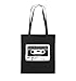 Produktbild Comedy Bags - TOTE MÄDCHEN LÜGEN NICHT - KASSETTE - Jutebeutel - lange Henkel - 38x42cm - Farbe: Schwarz / Weiss