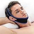 HUBTURE Snore Reduction Soft And Adjustable Jaw Band | Sleep Chin Belt Strap | Anti-Snoring Aid For Men And Women | Improved Nighttime Breathing | Double Attachments, One Size Fits All Design