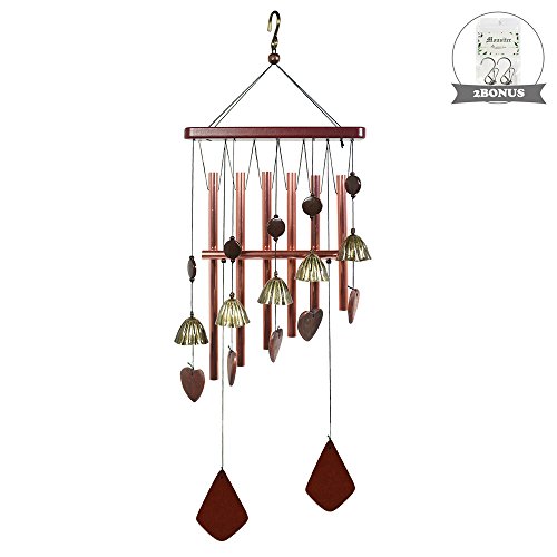 Monsiter Wind Chimes Jardín al aire libre y decoración del hogar con tubo de aluminio Nice Sound
