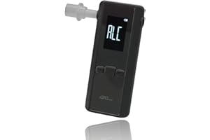 iBACheck Tragbarer Alkoholtester mit 3 Farben, wiederaufladbarer Alco-Test mit geringem Stromverbrauch, kompakter und einfach zu bedienender Alkoholtest. 4 Einheiten Standard und 200 Erinnerungen