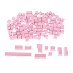 MAXBELL 108-Key ABS Translucent Keycaps Key Cap for Mechanical Keyboard Pink