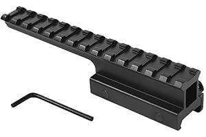 ProWildGear Full Length 145mm Riser 20mm Top Picatinny Rail Height Increase Extension Bracket for Rifle Scope Mount High Profile