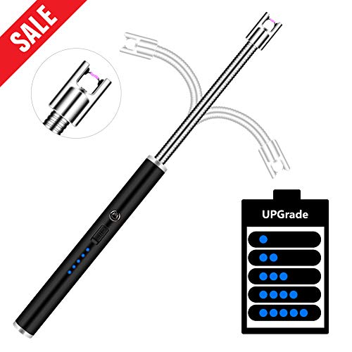 Wloomm Candler Eléctrico más Ligero Actualizado ARC Encendedor Recargable para Cocina Hogar, BBQ, Camping y Chimeneas al Aire Libre