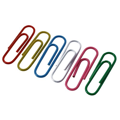 Clips de papel - SODIAL R  100pzs Clips de papel Archivos de grapas parentesis Multi 0 8 cm 2 8 cm Manchado