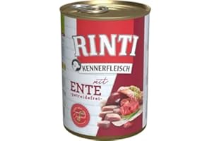 GENERISCH RINTI-Kennerfleisch Hundefutter 400g | alle Sorten u. freie Mengenwahl | Nassfutter | getreidefrei (Ente)