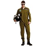 Incluye: mono My Other Me Me-202628 Piloto Disfraz Top Gun para hombre, XL (Viving Costumes 202628