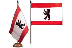 Flaggenfritze Tischflagge/Tischfahne Deutschland Berlin + gratis Aufkleber