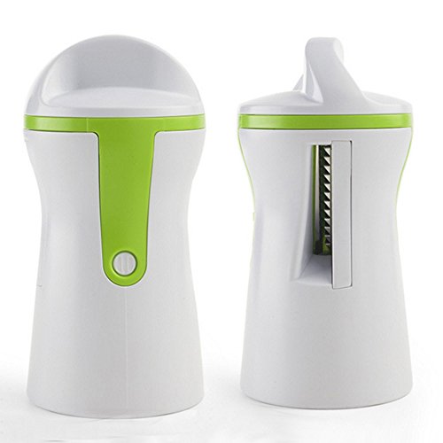 KEYNIS Spiralschneider Hand für Gemüsespaghetti kartoffel,Zucchini Spargelschäler,Gurkenschneider, Gurkenschäler,Möhrenreibe Möhrenschäler, Gemüsehobel (grün) - 4