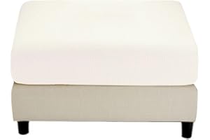 MIECOAE Stool Covers Square Rectangular Footstool Cover Stretch Ottoman Cover, Thicker Stretch Pouffe Cover Foot Stool Jacquard Velvet Slipcovers With Elastic Bottom, Machine Washable (Color : #5, Size : 60