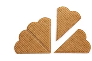 PJaspert Eiswaffeln | Dekoration - Fächerwaffeln "Herzfächer Heidelberg" (200 Stück)