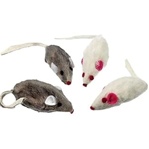 Karlie Catnip Fell Ratones – Juego de 4