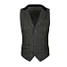 Produktbild CLOOM Anzug Weste Herren Anzugsweste Karriert Slim Fit V-Ausschnitt Ärmellose Westen Sakkos Causual Vintage Business Anzug Herrenwesten Herrenanzug Kurzweste Sweatweste Businessweste (M, Dunkelgrau)