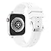 Produktbild Compatible Apple Watch Armband 44mm, Soft Silikon Ersatz Uhrenarmbänder für Apple Watch Series 4/3/2/1 (44MM, Weiß)