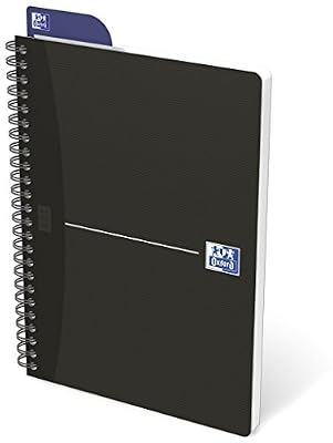 Oxford Réf N002988 Office Lot de 5 Cahier Couverture polypropylène Reliure intégrale 90 g/m² Ligné 180 pages A5 Noir (Import Royaume Uni)