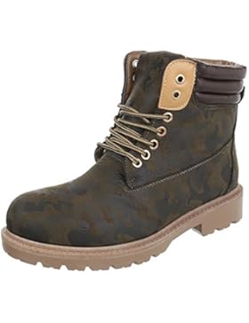 Winter-/Schneestiefel Herren-Schuhe Klassischer Stiefel Blockabsatz Schnürer Schnürsenkel Ital-Design Stiefel...