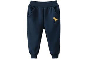 LENGENDER Enfant Garçons Jogging Coton Poches Dinosaure Pantalon de Sport de Survêtement