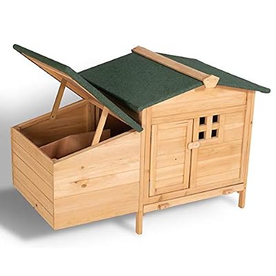 IDMarket - Poulailler sur pilotis avec pondoir en Bois