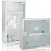 Produktbild Erste Hilfe Schrank Hausapotheke Arzneischrank Medizinschrank  inkl. 2 Schlüssel  Edelstahl  druckempfindlicher Magnetverschluss  Edelstahl  48,5 x 25 x 12cm