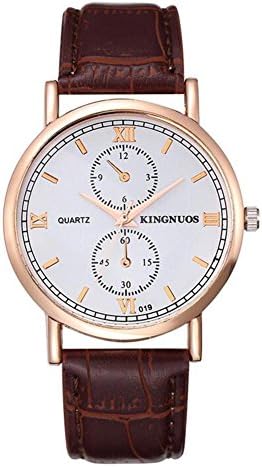 Wrist Watches Â® Men's Luxury Gentleman Rose Gold Automatic Mechanical Wristwatch Brown Faux Leather , #1
