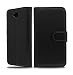 Produktbild NWNK13® Designer-Klapp-Schutzhülle, schmal, für Microsoft Nokia Lumia 550/650/950/1020, Kunstleder Gel, schwarz, Lumia 650