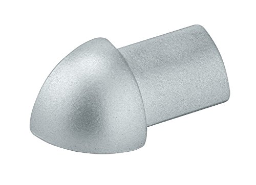 Preisvergleich Produktbild Außenecke für Fliesenschiene Aluminium Eloxiert Optik Viertelkreis 11mm