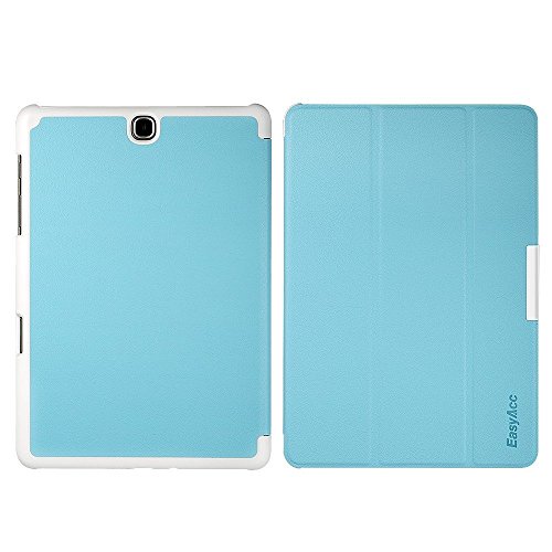 EasyAcc Samsung Galaxy Tab A 9.7 Hülle Schutzhülle T550 Case Hochwertiges PU Leder Etui – mit Standfunktion und Automatischem Schlaf Funktion für Samsung Galaxy Tab A T550N/T555N 24,6 cm (9,7 Zoll) Tablet-PC (Hellblau, Kunstleder, Ultra Dünn) - 8