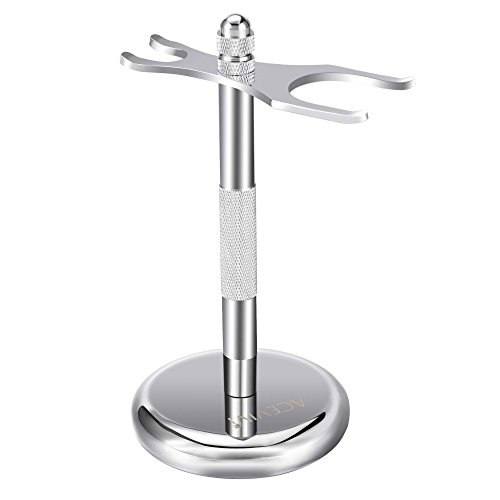 ACEVIVI Deluxe Chrome Razor and Brush Stands,Silver