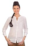 Trachtenbluse Spieth & Wensky Trachten Bluse, Langer Arm - Bambus - weiß, Größe 48