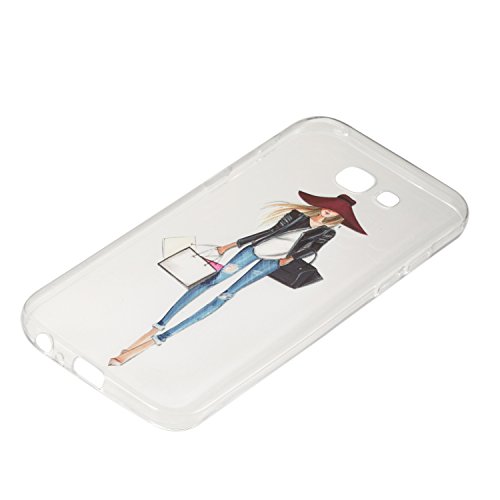Funda Samsung A5 2017  CaseLover Samsung Galaxy A520 5 2  Carcasa Case Silicona Gel Clear Ultra Fina Flexibilidad Transparente Anti-rasgu  os Impresi  n Est  tica Cover para Samsung A5 2017 - Chica de moda