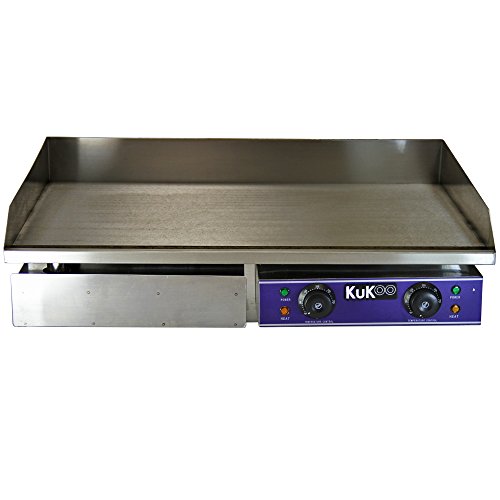 KuKoo Plancha Plaque de Cuisson Grill Electrique Professionnelle en Acier Inoxydable de 70cm