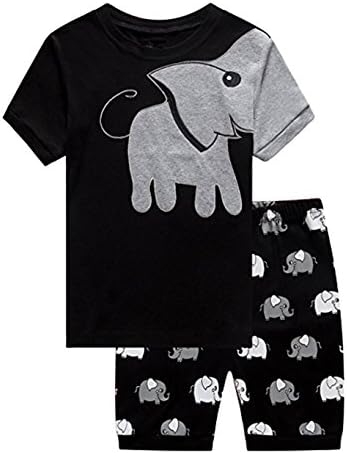 Little Sorrel Little Boys Elephant Pattern Pyjamas Child T-Shirts and Short Size 2 to 7 Years
