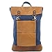 Produktbild Nasis Vintage Canvas und Leder Herren Messenger Bag Rucksack Schultertasche Alltagtasche AL4137 (blau)