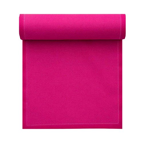 Serviette de table en coton 20x20cm - Idéale pour fête, anniversaire, cocktail - Rouleau de 25 serviettes - Fuchsia