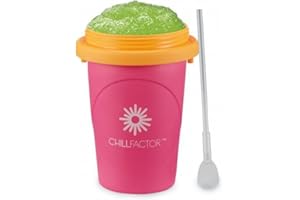 ‎MAGIC FREEZ Magic Freez Slushy Maker – Tragbarer Slushy Becher aus Silikon mit 2-in-1 Strohhalm und Löffel – Slush Ice Maker für erfrischende Slushies – Slushi Cup zum Slush Eis selbermachen – 370ml
