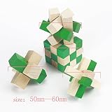 Andux 4pcs / set Puzzle Entsperren Holzspielzeug Kongming Verschluss Luban Lock3D Holz-Würfel Gehirn Teaser Puzzle Wizard Magic Cube 4 Satz KMS-01 - 2