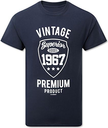 50th Birthday Gifts Vintage Premium 1967 T-Shirt Mens Navy Blue