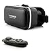 Produktbild 3D VR Brille - Virtual Reality 3D Brille + Bluetooth Controller in Schwarz | VR Headset für Ihr Handy zum Abspielen von 3D Filme, VR-Movies, VR-Games, 360 Grad Spiele - Kompatibel mit Android & iOS - 4,7 bis 6 Zoll Smartphones von Samsung Galaxy S9 S8 (Plus) | Apple iPhone X 8 7 (Plus) | Huawei P20 P10 Lite | Sony Xperia XZ2 XZ1 XZ X | HTC 10 U11 (Plus) One M9 Desire 10 Pro | Google Pixel | LG Q6 G6 | Microsoft