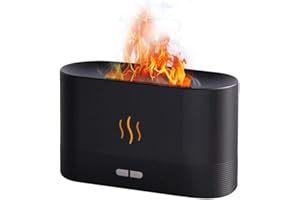 BLOOOK Flame Essential Oil Diffusers, 180ml Air Humidifier Flame, Ultrasonic Quiet Aromatherapy Humidifier, Creative Cool Mist Diffuser for Office Bedroom Yoga Spa