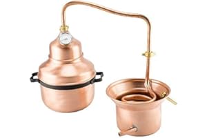arterameferro Distillatore Alambicco in Rame 3 Litri Modello a Serpentina e con Manici