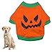 Produktbild Cossll498 Pet Dog Clothes Halloween T-Shirt Soft Evil Face Costume Jacket Vest Apparel - Orange+Green L